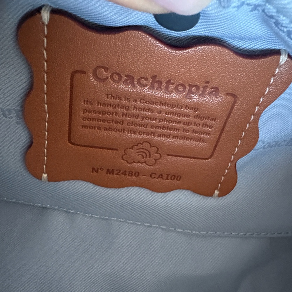 BRAND NEW!  Coachtopia Cargo Shoulder Bag In Upcrafted Denim - Picture 11 of 11